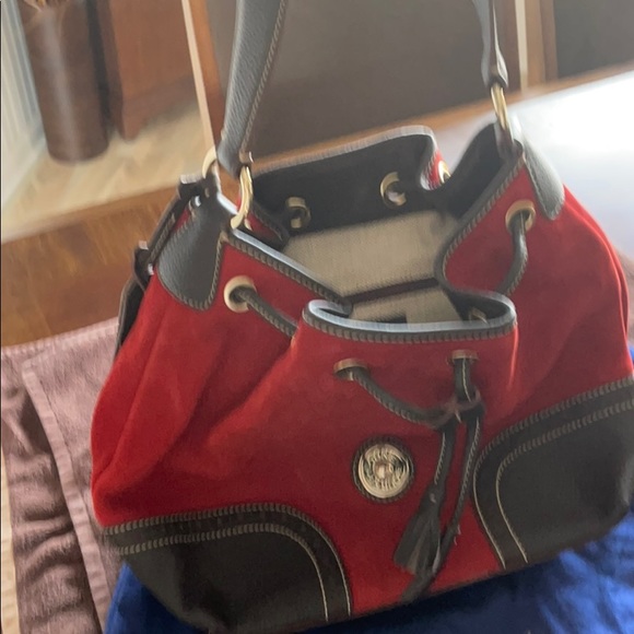 Red and Black Suede Dooney and Burke - Picture 2 of 8